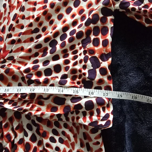 Banana Republic Issa Collection Red Ceramic Printed Three-Quarter Sleeve Dress - Picture 9 of 14